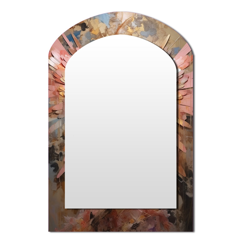 Miroir mural rose et bleu, 43 po x 33 po