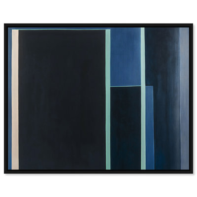 Desert Stillness I Canvas Abstract Print by Oliver Gal, Black Frame, 20 x 16