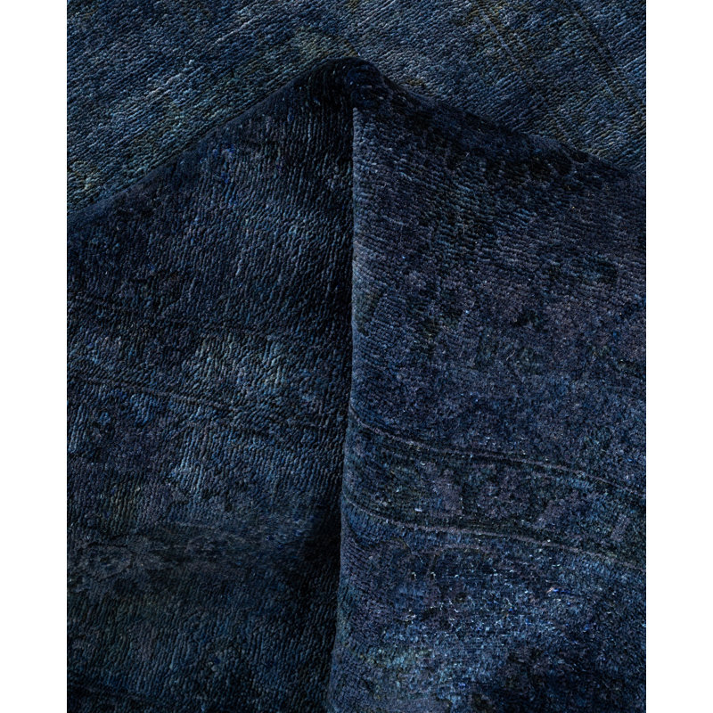 Overdyed One-of-a-Kind 4' 1" X 6' 1" Hand Knotted Area Rug