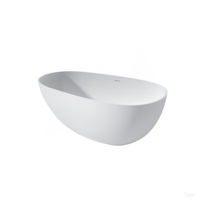 59" Premium Solid Surface Deep Soaking Bathtub