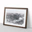 River Thames & London Skyline Sketch - Picture Frame Graphic Art Print on MDF-56874980-56874982