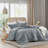 Soft Washed Microfiber Bedding Sets, Pleated Grid Twin Xl For Home
