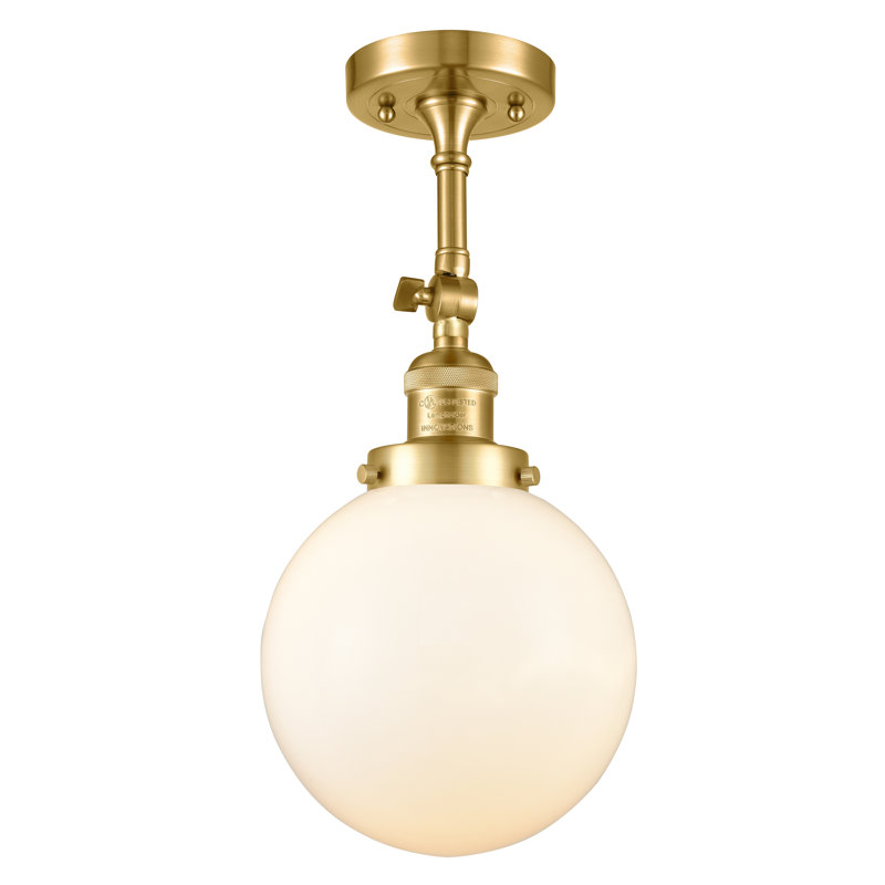 Clementina Dimmable Bath Sconce, Matte White Cased, Satin Gold, Bulb Not Included