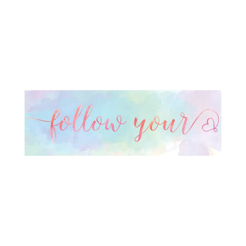 Follow Your Heart by Natalie Carpentieri - Wrapped Canvas Panoramic Print, 30.48 cm H x 91.44 cm W x 1.91 cm D