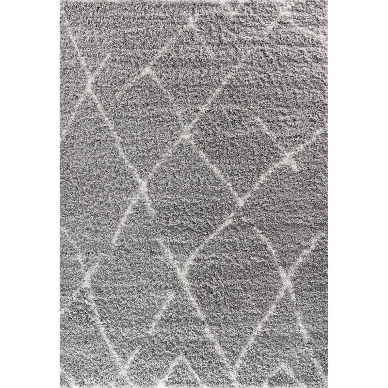Esita Geometric Shag Area Rug, Rectangle 80 x 150cm