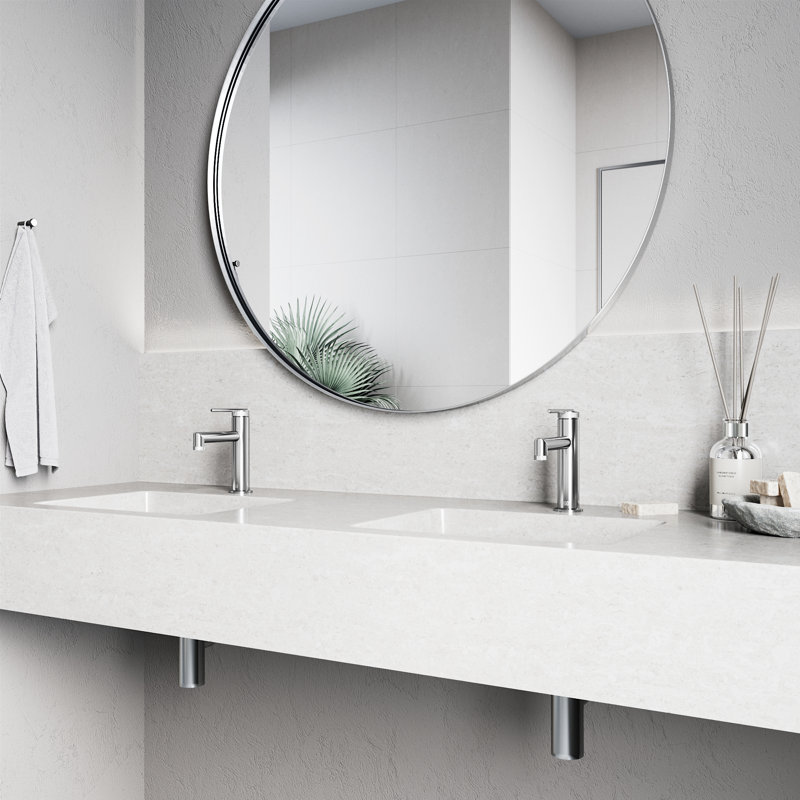 Sterling 7" H Single Handle Single Hole Bathroom Faucet, Chrome