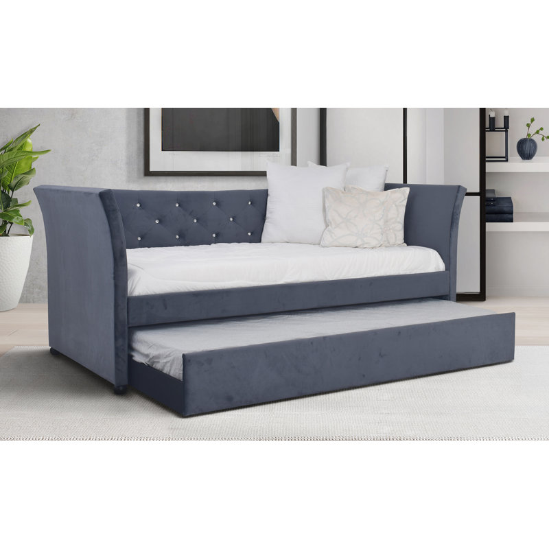 Finzer Upholstered Daybed, Dark Gray