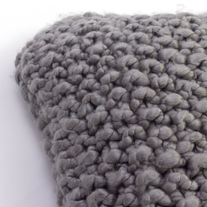 Tumat Knitted Throw Blanket, Frost Gray