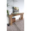 Console extra-longue de 200 cm avec tablette de rangement ouverte