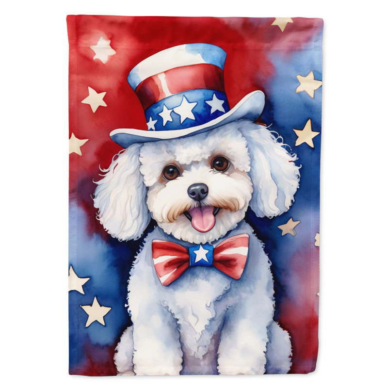 Drapeau patriotique du jardin américain, Bichon frisé