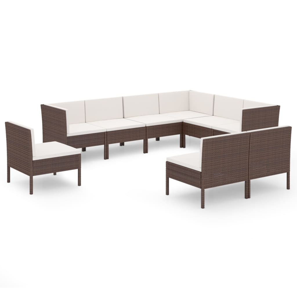 8-Sitzer Lounge-Set Jelah aus Polyrattan mit Poster