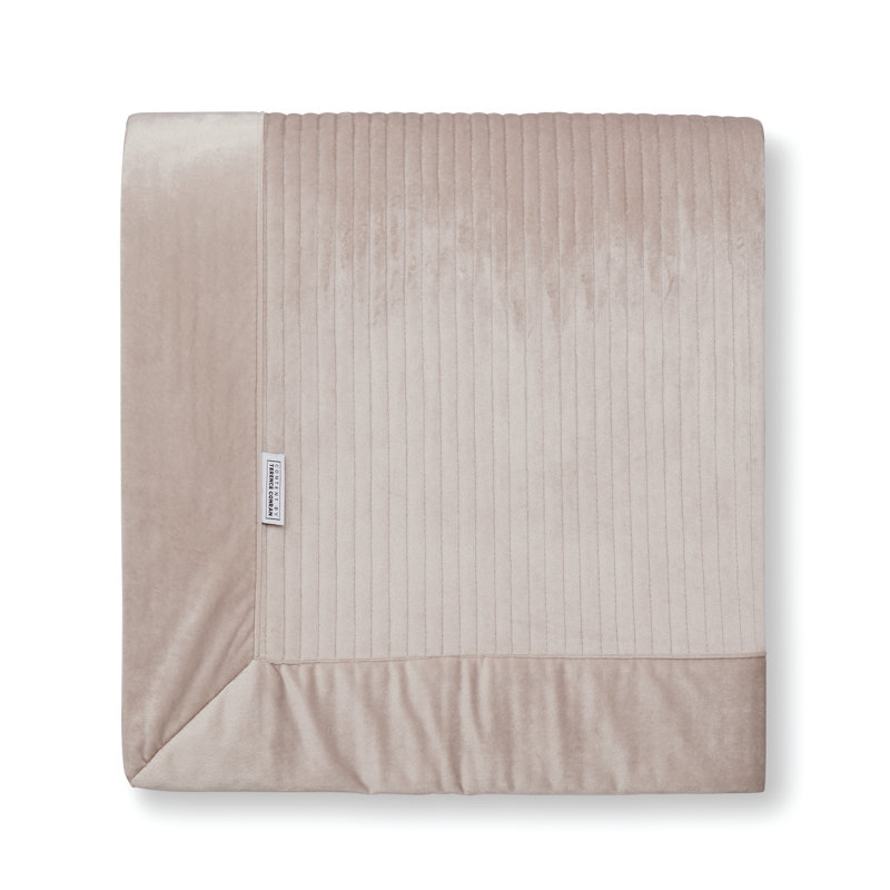 Linear Velvet Bedspread, Stone