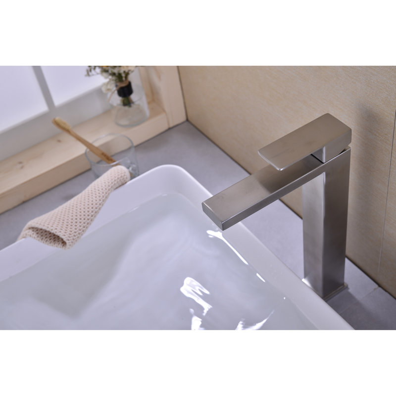 Robinet de lavabo en acier inoxydable - Fonctionnement fluide, Robinet pour salle de bain à poignée simple Splash - Rouille, Contrôle facile du débit d'eau