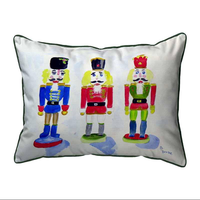 Nut Crackers Outdoor Reversible Throw Pillow, Small