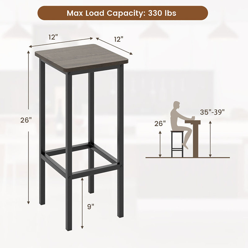 Audelio Counter Stool, Gray