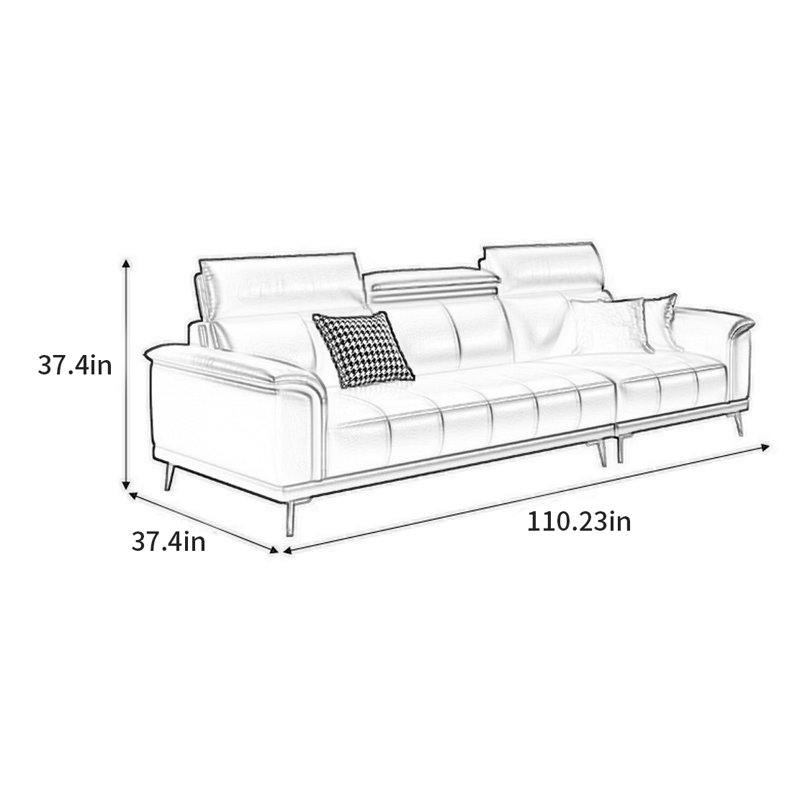 Marciniak, H 37,4 po x l 110,23 po x P 37,4 po