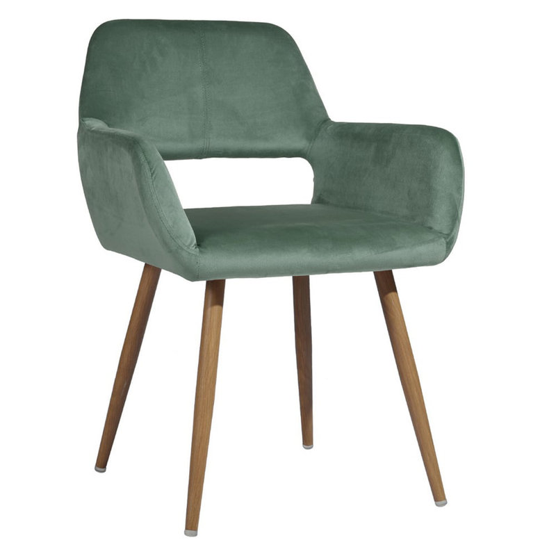 George Oliver Lesko Velvet Task Chair, Light Green