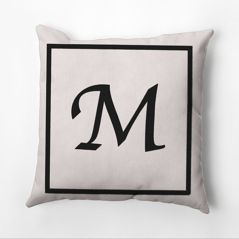 Reversible Throw Pillow, 26"x26", Flax/Black, M