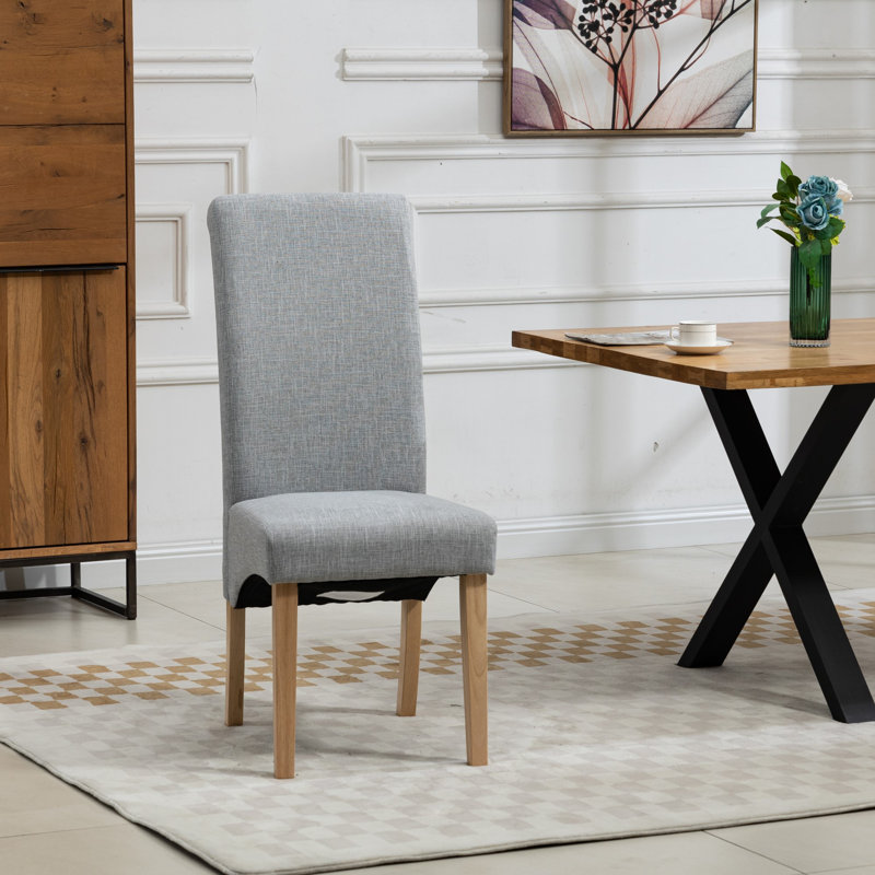 Rimini 0cm H Upholstered Dining Chair, Polyester Blend/Light Grey