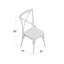 Chaise d'appoint à dossier croisé en bois massif Leyton