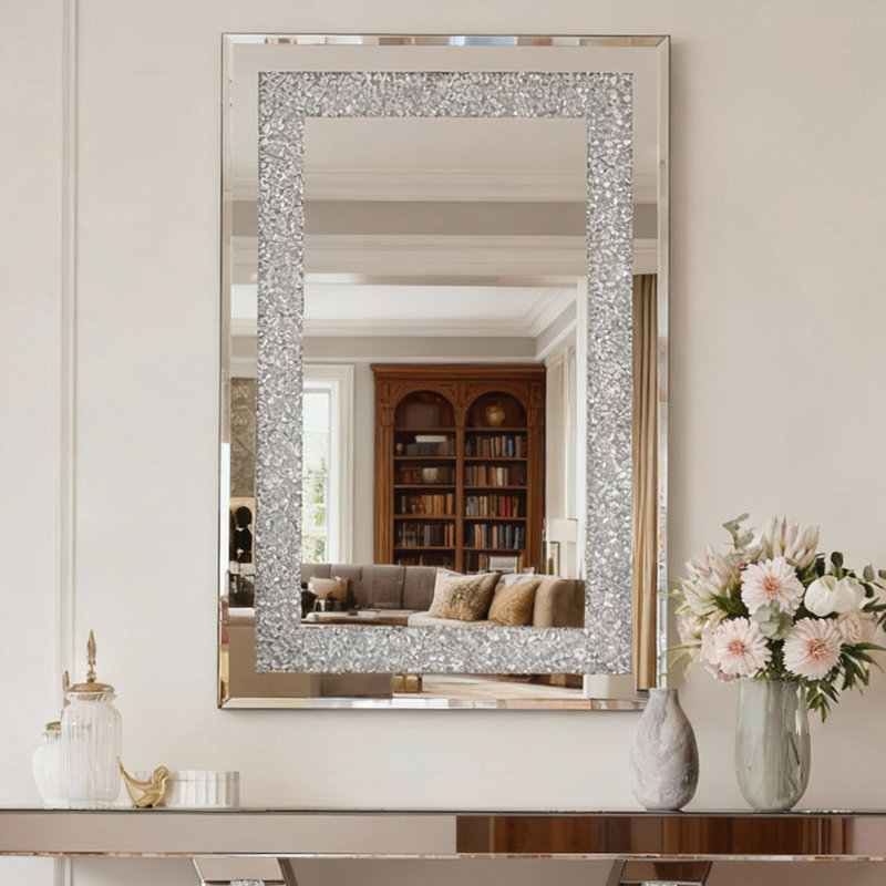 Grand miroir suspendu en cristal Crystal Diamond