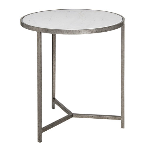 Valley Marble Frame End Table, Royal Silver