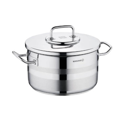 Casserole en acier inoxydable Korkmaz Astra2 haute performance avec couvercle, 22 pintes