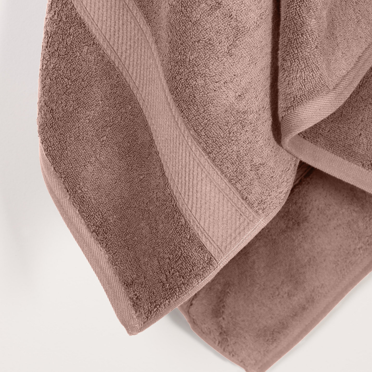2-Piece Egyptian Cotton Bath Towel Set, Muted Mauve
