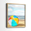 «Beach Ball I», reproduction encadrée de qualité supérieure - prêt à être accroché - aucun clou requis - aucun clou requis-1251324812-1251324530