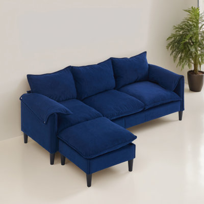 Canapé modulaire réversible 78,76 po avec repose-pieds pour salon