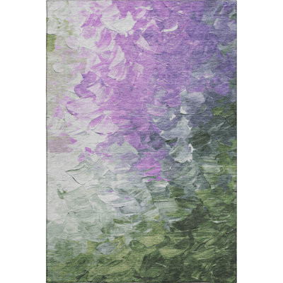 Premium Machine Washable Slesnick AMF1674 Abstract Rug