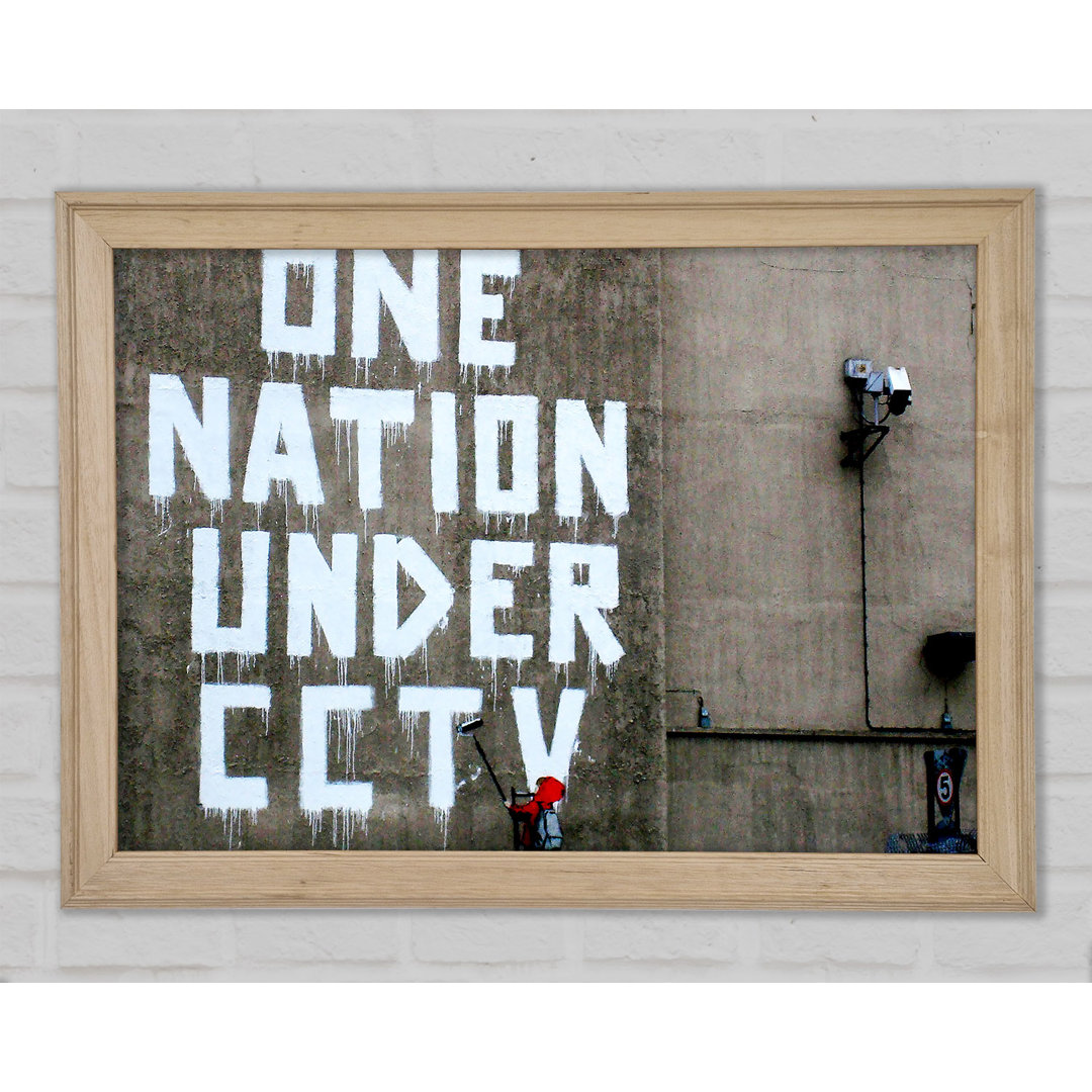 Gerahmtes Wandbild One Nation Under CCTV