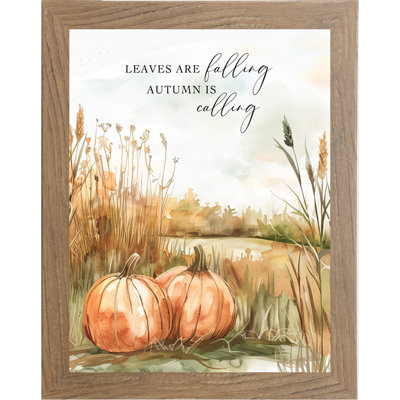 Leaves Are Falling Autumn Is Calling, art encadré, photo d'automne