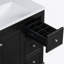 Meuble-lavabo noir 36 po (lavabo non inclus)
