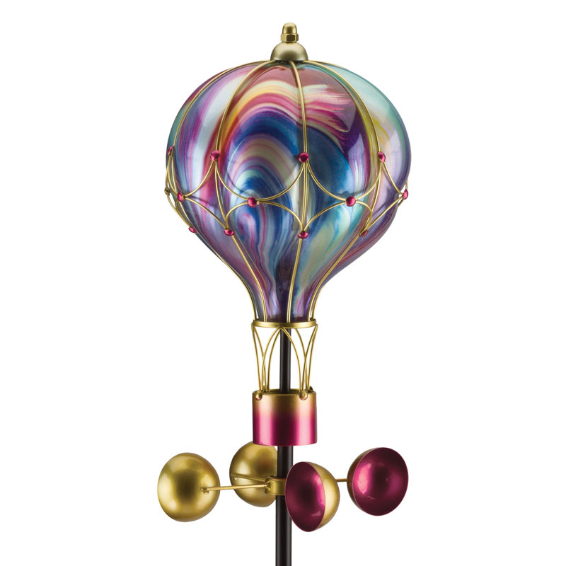 Weather Resistant Metal Abstract Rotator, Purple