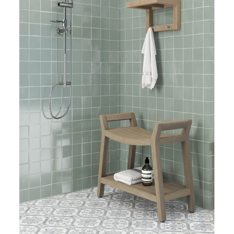 Banc de douche breveté Asia Ascend Mist-Shield, H 18 po x l 18 po x P 12 po