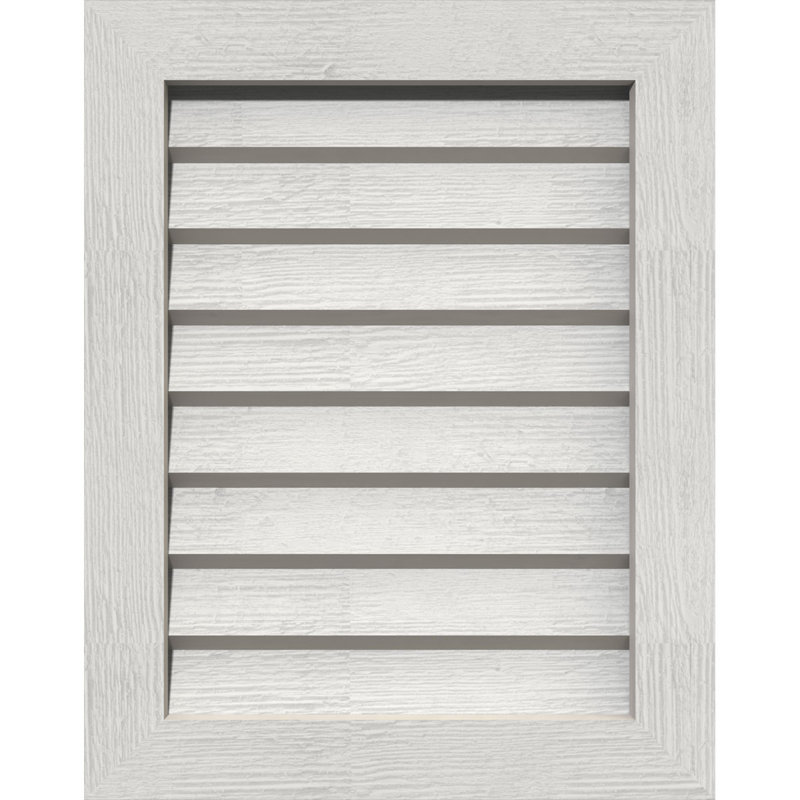 Évent vertical vertical en bois non fonctionnel avec cadre décoratif, Cèdre rouge de l'Ouest apprêté (sciage brut)