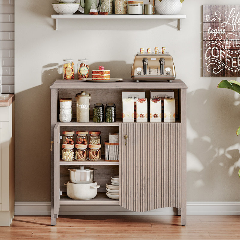 Dadash 31.1" Console Table with Storage Cabinet and Adjustable Shelf