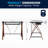 Jude Tempered Glass Computer Desk with Pull-Out Keyboard Tray-1810930512