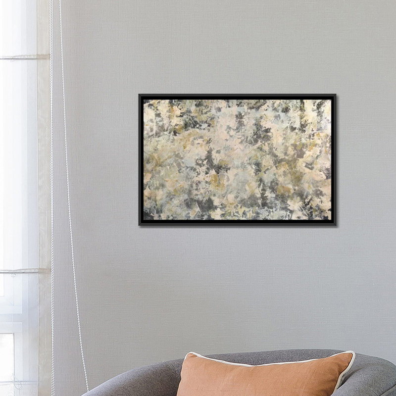 Miroir rétro, reproduction d'art sur toile tendue, H 18 po x l 26 po x P 1,5 po, Toile avec cadre noir, Pas de tapis