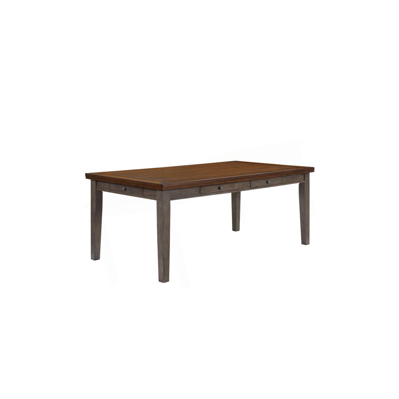 Casual Two Tone 6 Drawer Dining Table