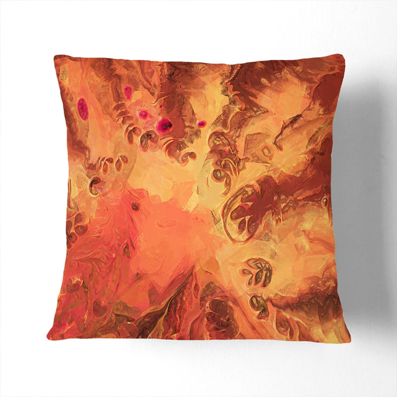 Abstract Square Throw Cushion, White, 40cm H x 40cm W x 15cm D