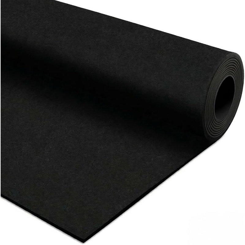 Rouleau de caoutchouc robuste Traxxon 3/8 po, 4 pi x 25 pi, noir