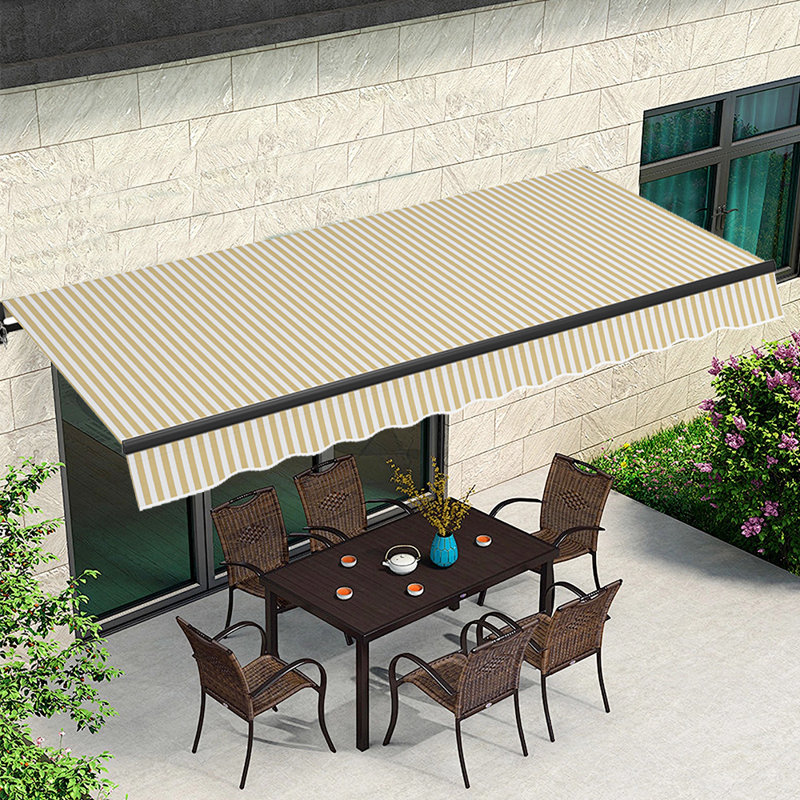 Engdash 97.25'' W x 59'' D Polyester Cover Retractable Patio Awning