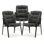 Ensemble de 3 chaises de conférence robustes en similicuir