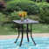 Angelleigh Rectangular Powder Coated Aluminum Outdoor Bistro Table