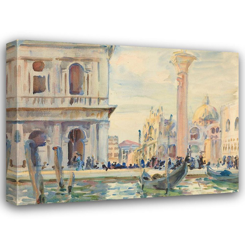 Red Barrel Studio® Sargent, John Singer Gallery Wrapped Canvas Art Titled: The Piazzetta 55586, 28" H x 36" W