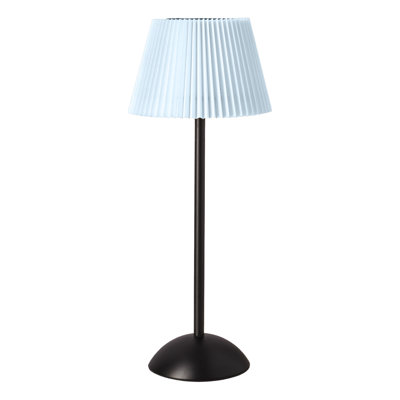 Lampe solaire à abat-jour bleu 15 "H