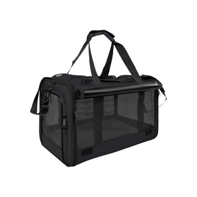 Sac de transport pour chat à main, 17,72 po x 11,42 po x 9,84 po, noir