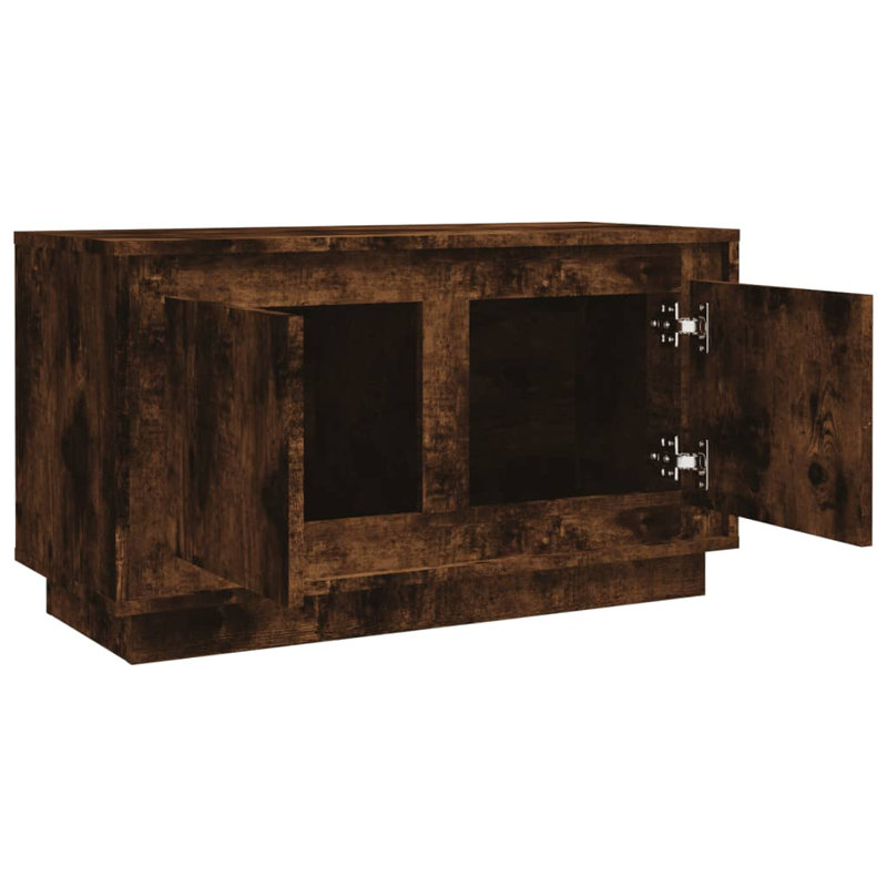 Hakon Unfinished TV Stand, Smoked Oak Brown
